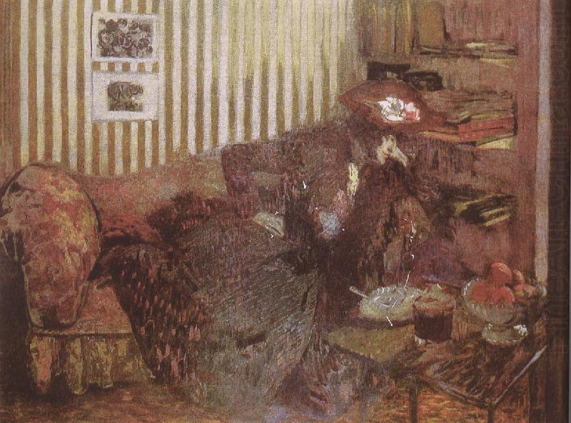 Woman lying on the sofa, Edouard Vuillard